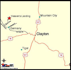 3.5 Miles from Clayton Map